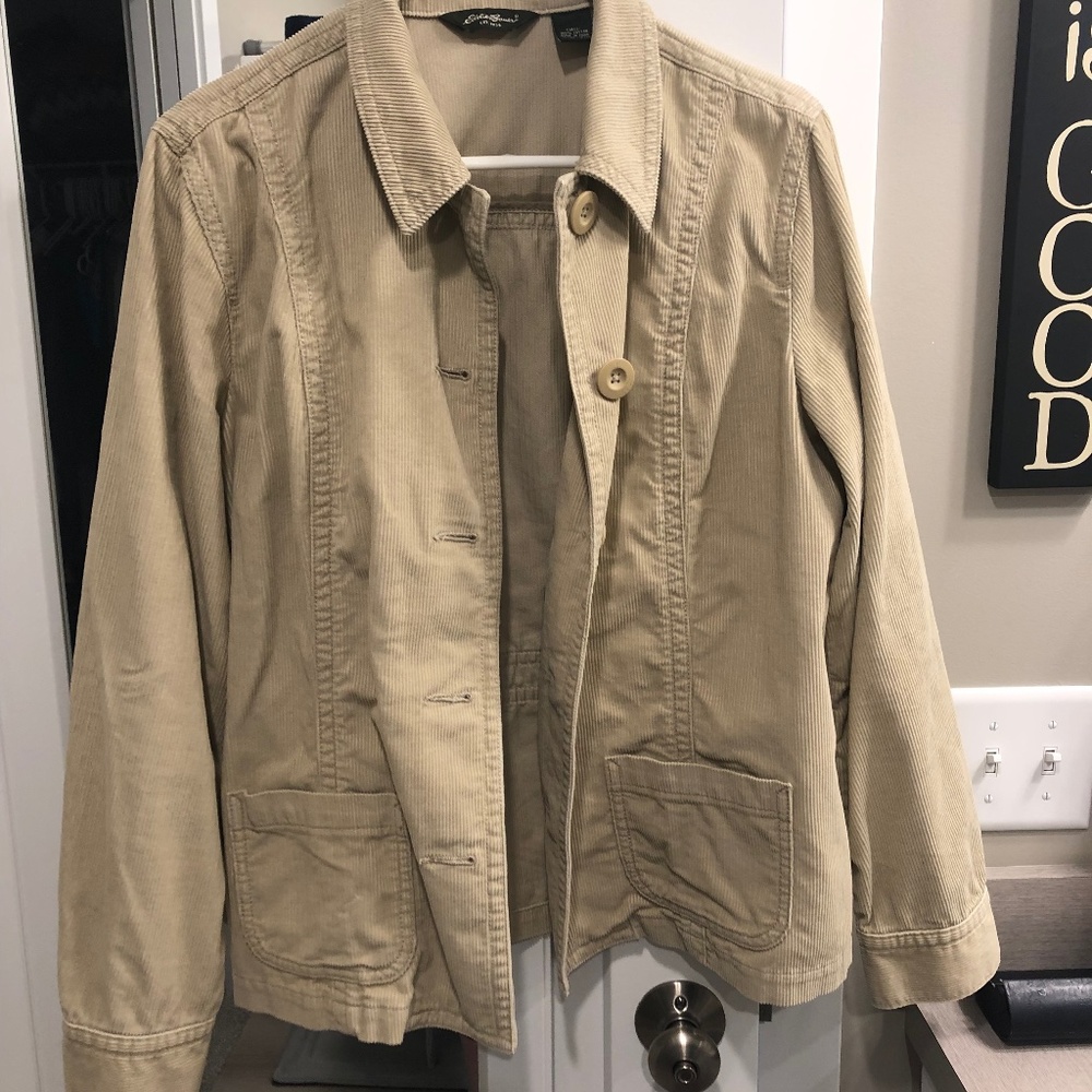 Cream Corduroy Eddie Bauer jacket
